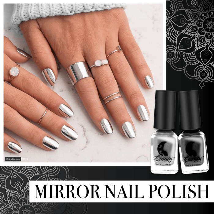 Vernis Chromé Effet Miroir à Séchage Rapide pour Ongles Brillants
