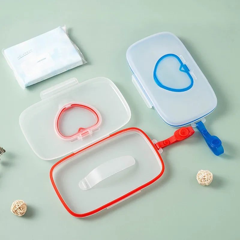 Distributeur de Lingettes Portable avec Couvercle Hermétique et Lanière