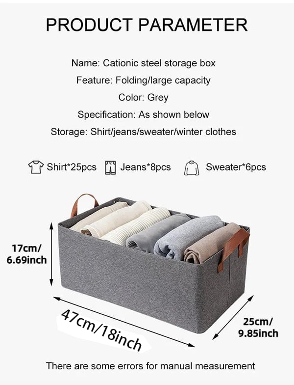 FoldBox™ – Armoire textile pliable pour rangement et gain de place [50 % de réduction]