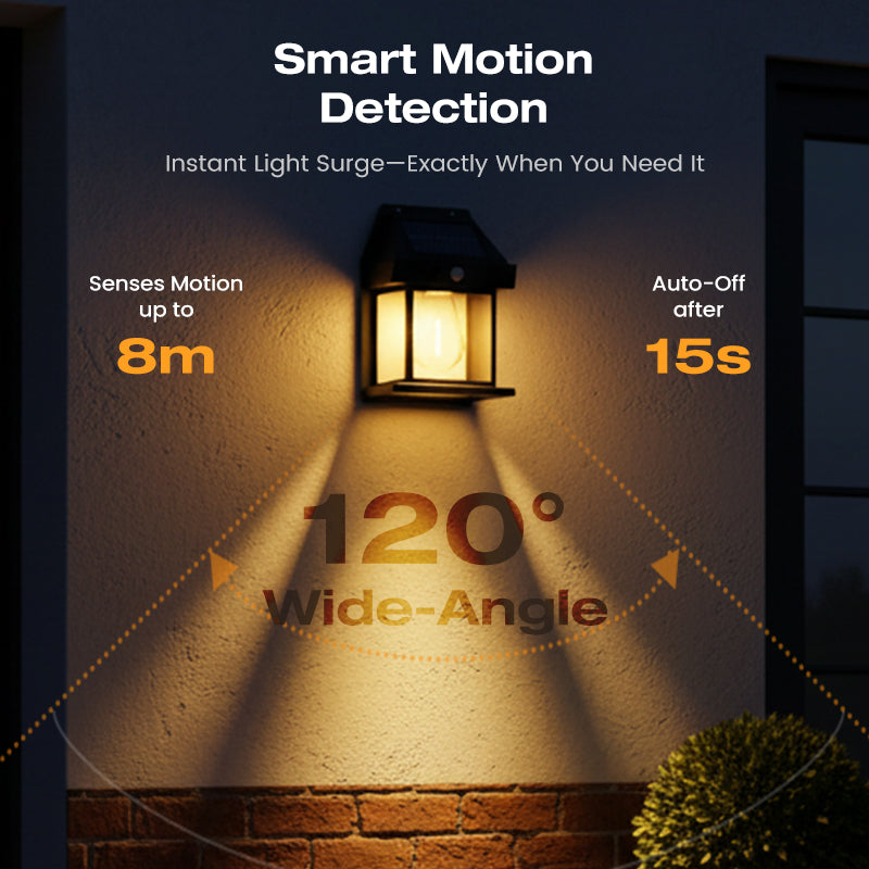 Lampe Solaire Extérieure avec Détecteur de Mouvement LED IP65