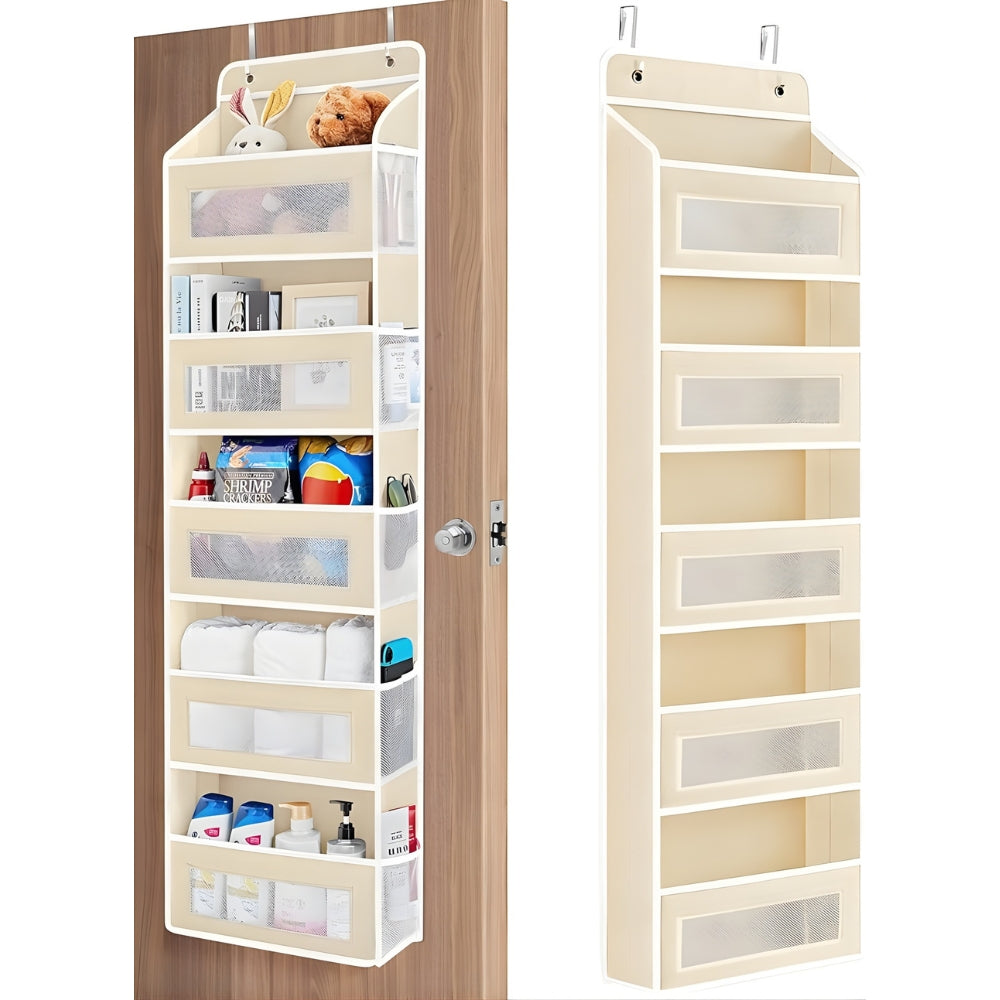 Organiseur de Porte Suspendu sans Perçage – Rangement Mural en Tissu