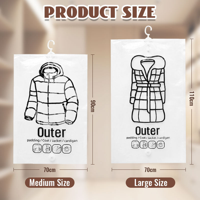 Sac Sous Vide pour Vêtements – Rangement Gain de Place et Protection