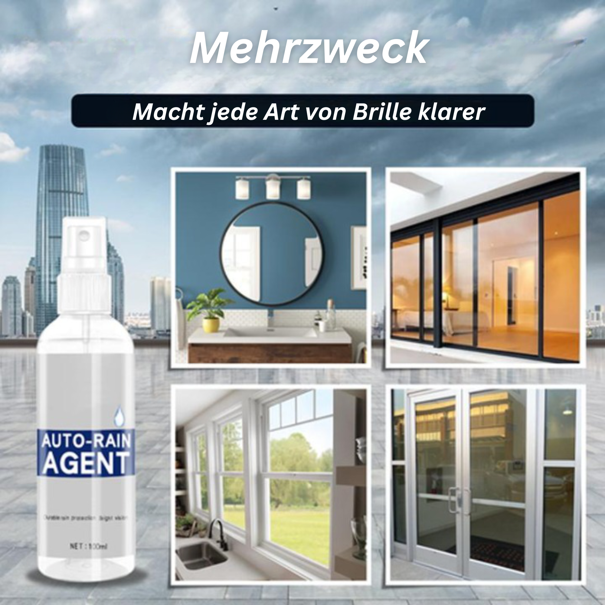 Spray Anti-Buée et Déperlant pour Vitres de Voiture – Revêtement Nano