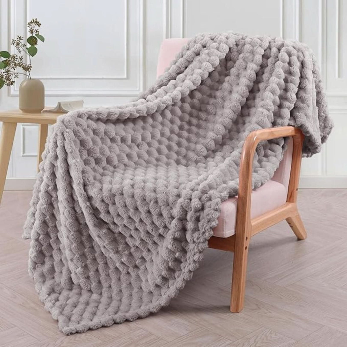 Couverture douillette ultra-douce – Plaid toutes saisons pour canapé et lit