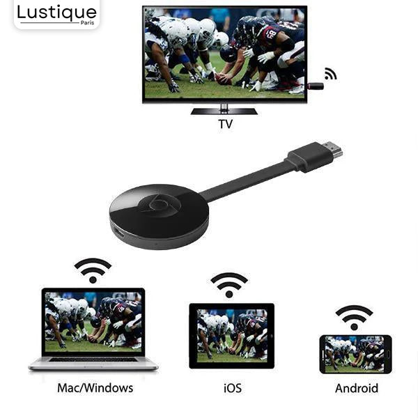 Adaptateur HDMI WiFi Miracast pour Miroir d'Écran Smartphone sur TV