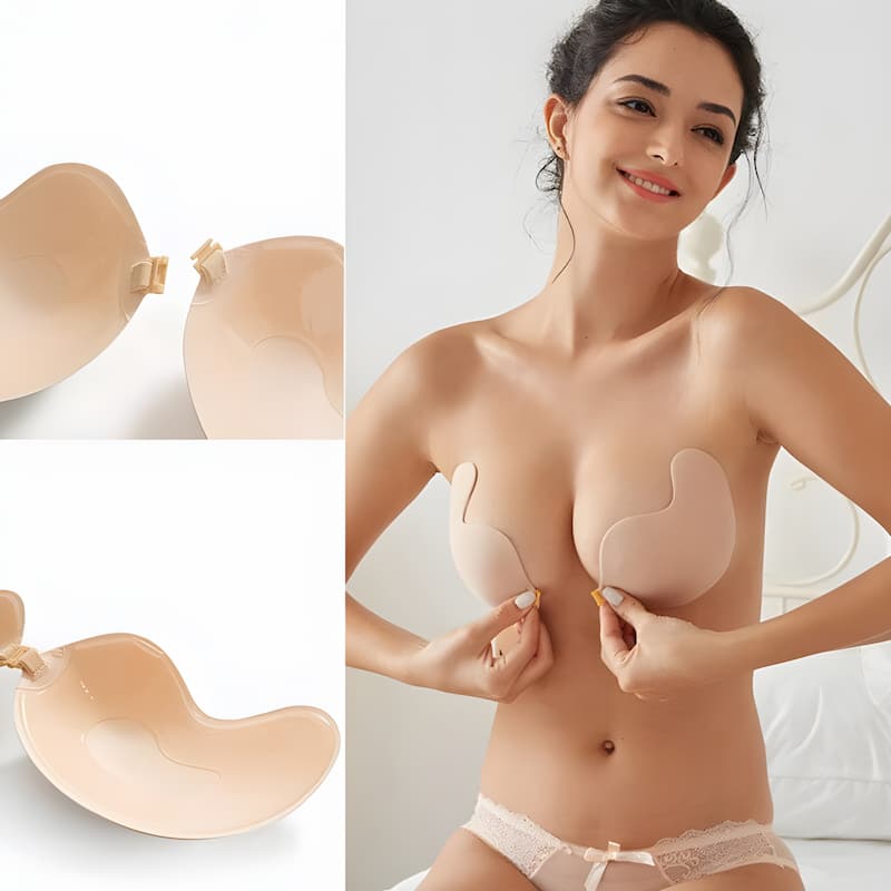 Soutien-gorge adhésif invisible push-up sans bretelles ni coutures