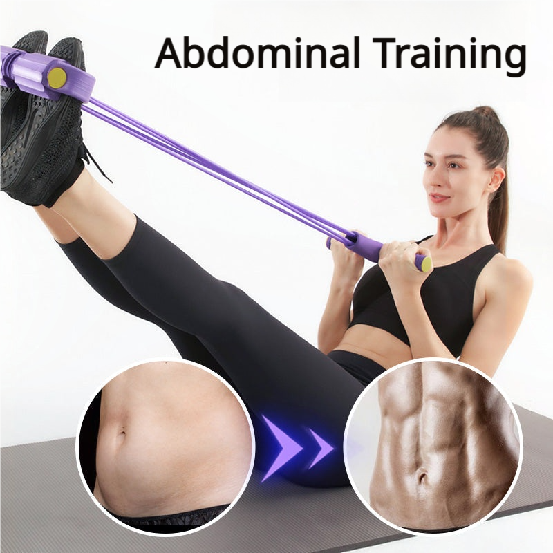 Bandes de Résistance Élastiques avec Poignées pour Renforcement Musculaire