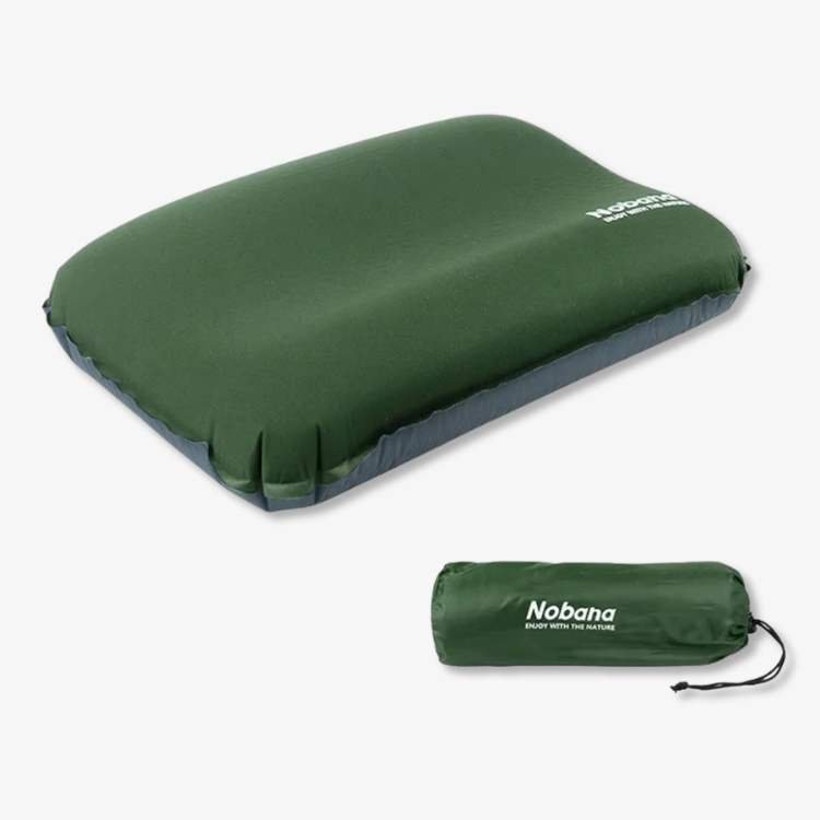 Coussin de voyage gonflable ergonomique avec support cervical en mousse 3D