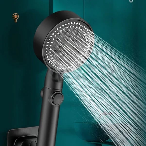 Pommeau de douche avec 5 modes de jet et buses autonettoyantes