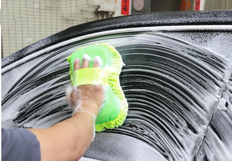 Kit de Lavage Automobile en Microfibre – Éponge, Gants et Serviettes