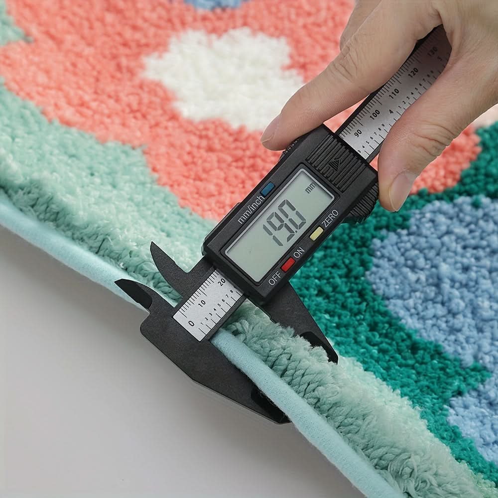Tapis de bain absorbant à motif floral – antidérapant & doux