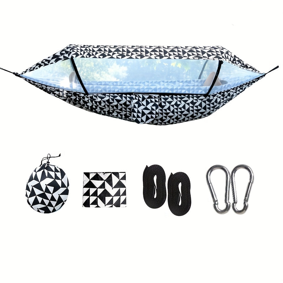 Hamac d'extérieur avec moustiquaire et auvent de protection solaire 260x140 cm