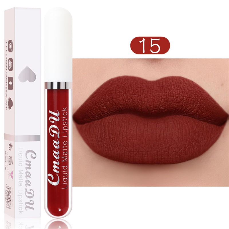 Rouge à Lèvres Mat Longue Tenue – Set de 18 Teintes Résistant à l'Eau