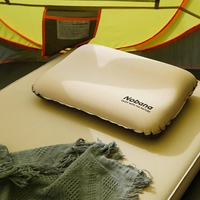 Coussin de voyage gonflable ergonomique avec support cervical en mousse 3D