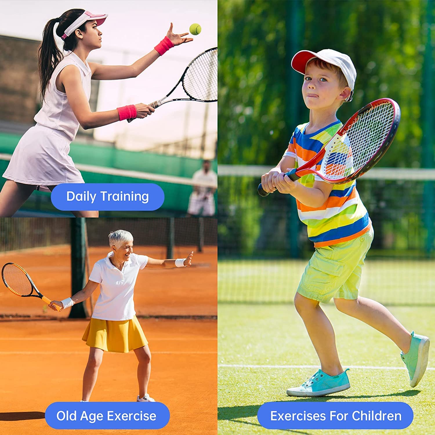 Entraîneur de Tennis Solo avec Système de Retour Élastique