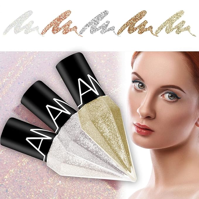 Eyeliner Liquide Waterproof à Effet Perlé pour un Trait Précis