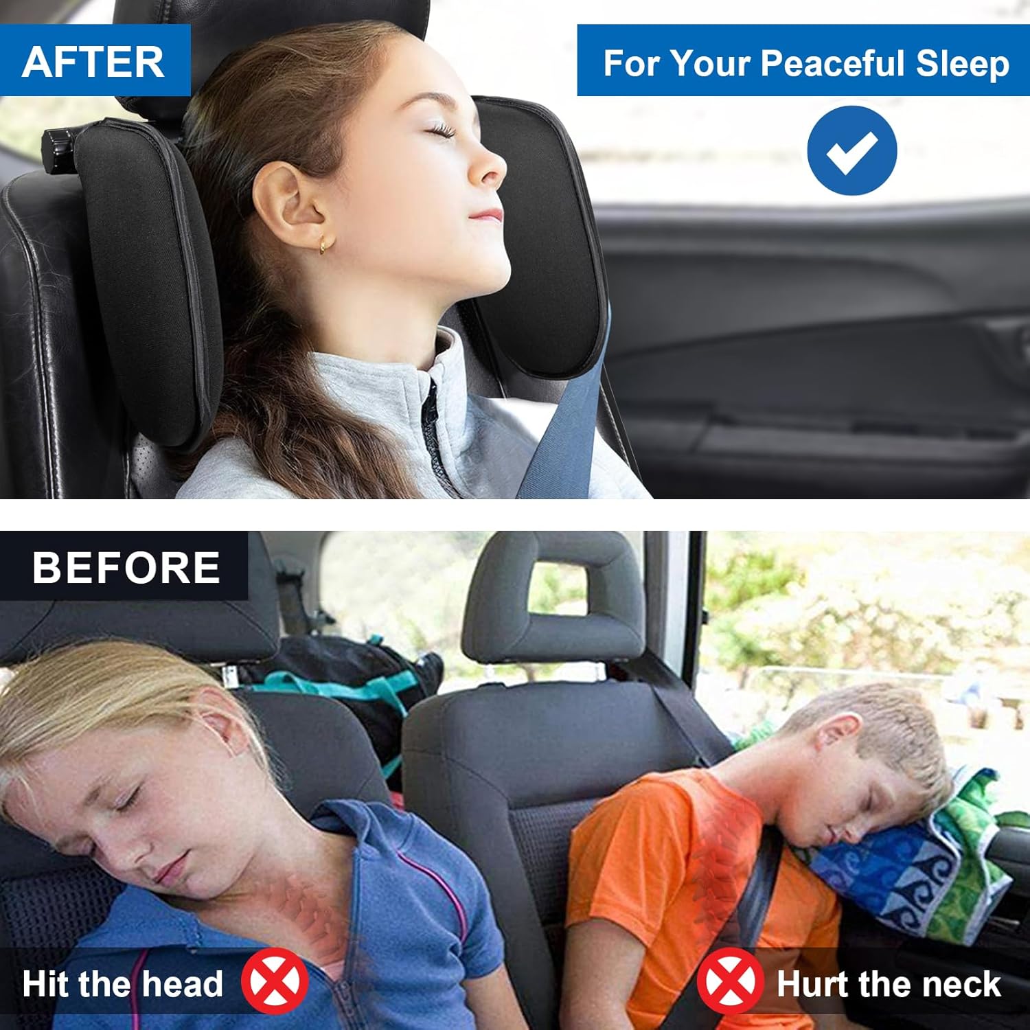 NapGuard™ – Appui-tête de voiture ergonomique pour un voyage détendu [50 % de réduction]