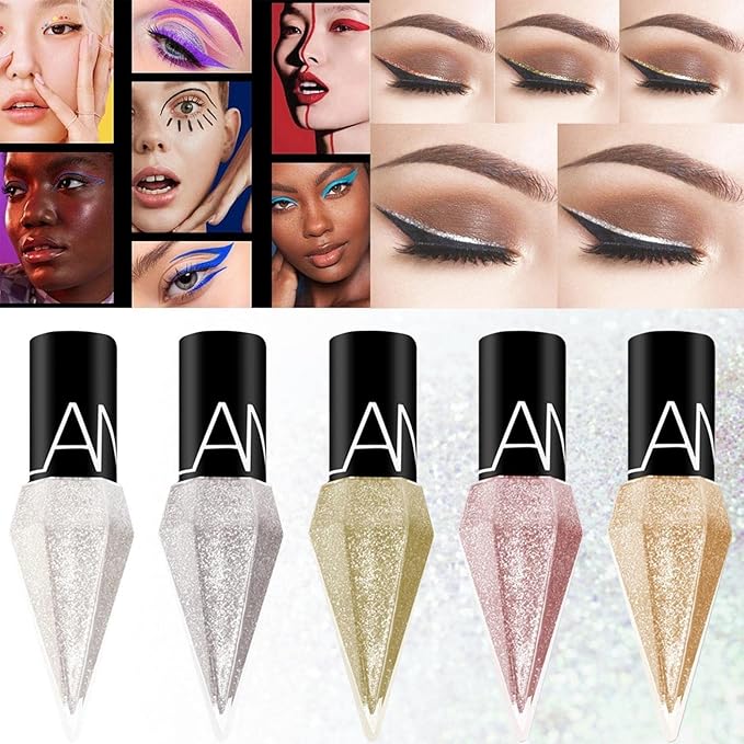 Eyeliner Liquide Waterproof à Effet Perlé pour un Trait Précis