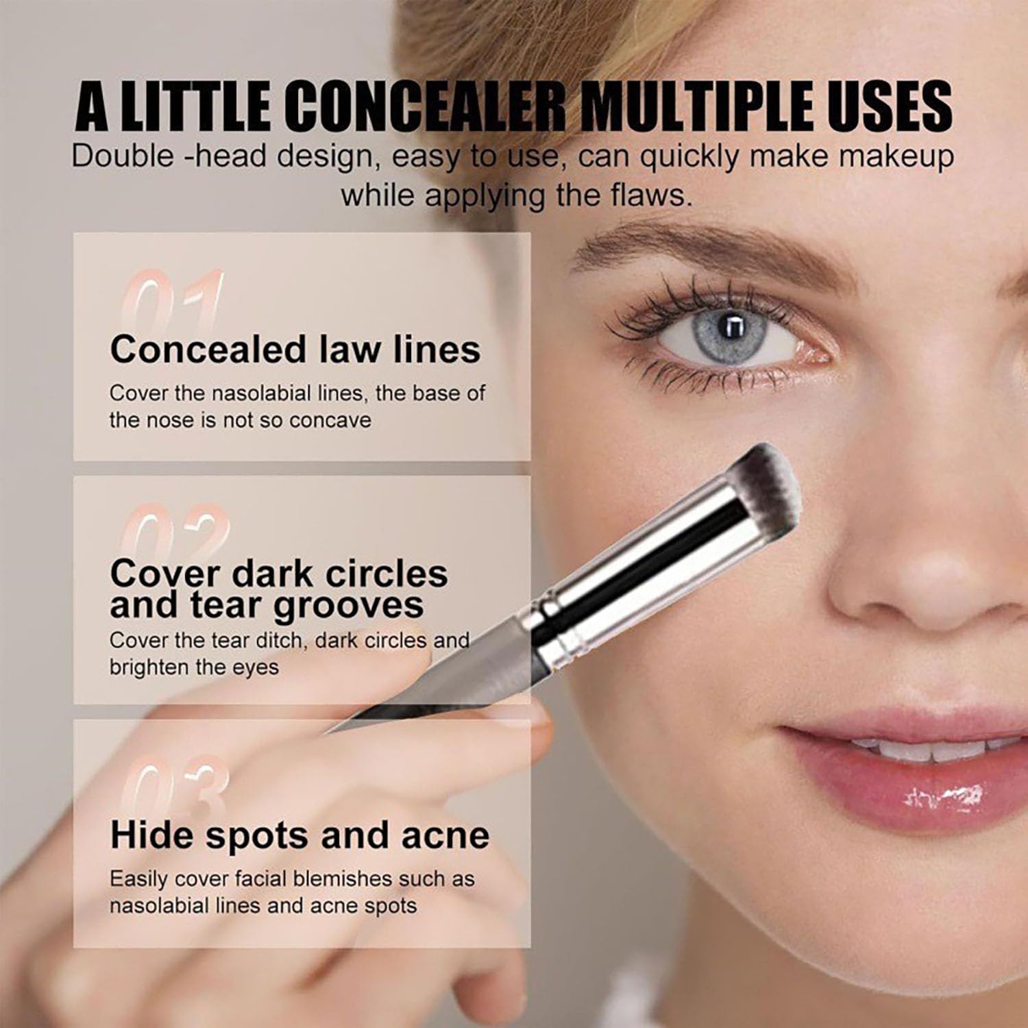 Correcteur Anti-Cernes Couvrant Longue Tenue pour Contour des Yeux