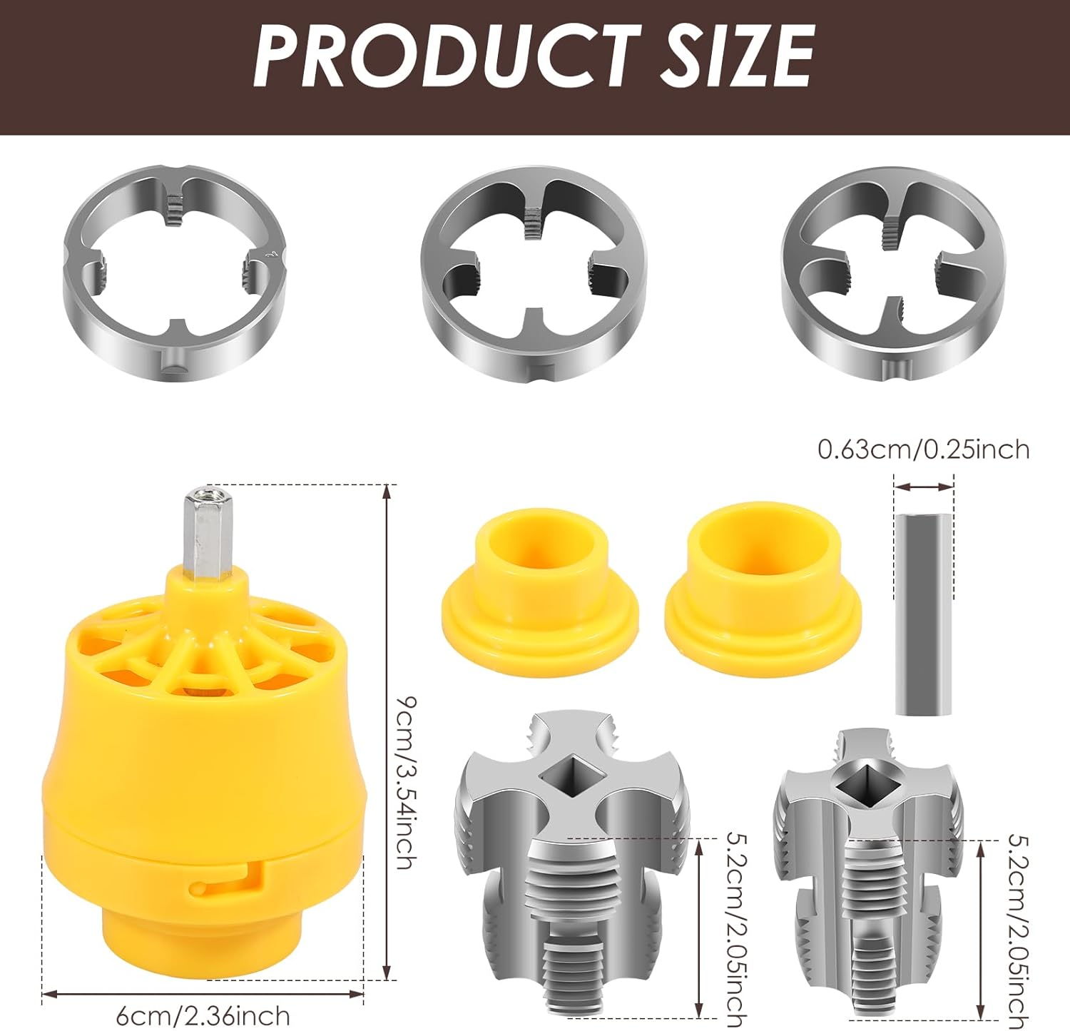 Kit Coupe-Filet PVC 3 Tailles pour Tuyaux – Filetage Précis