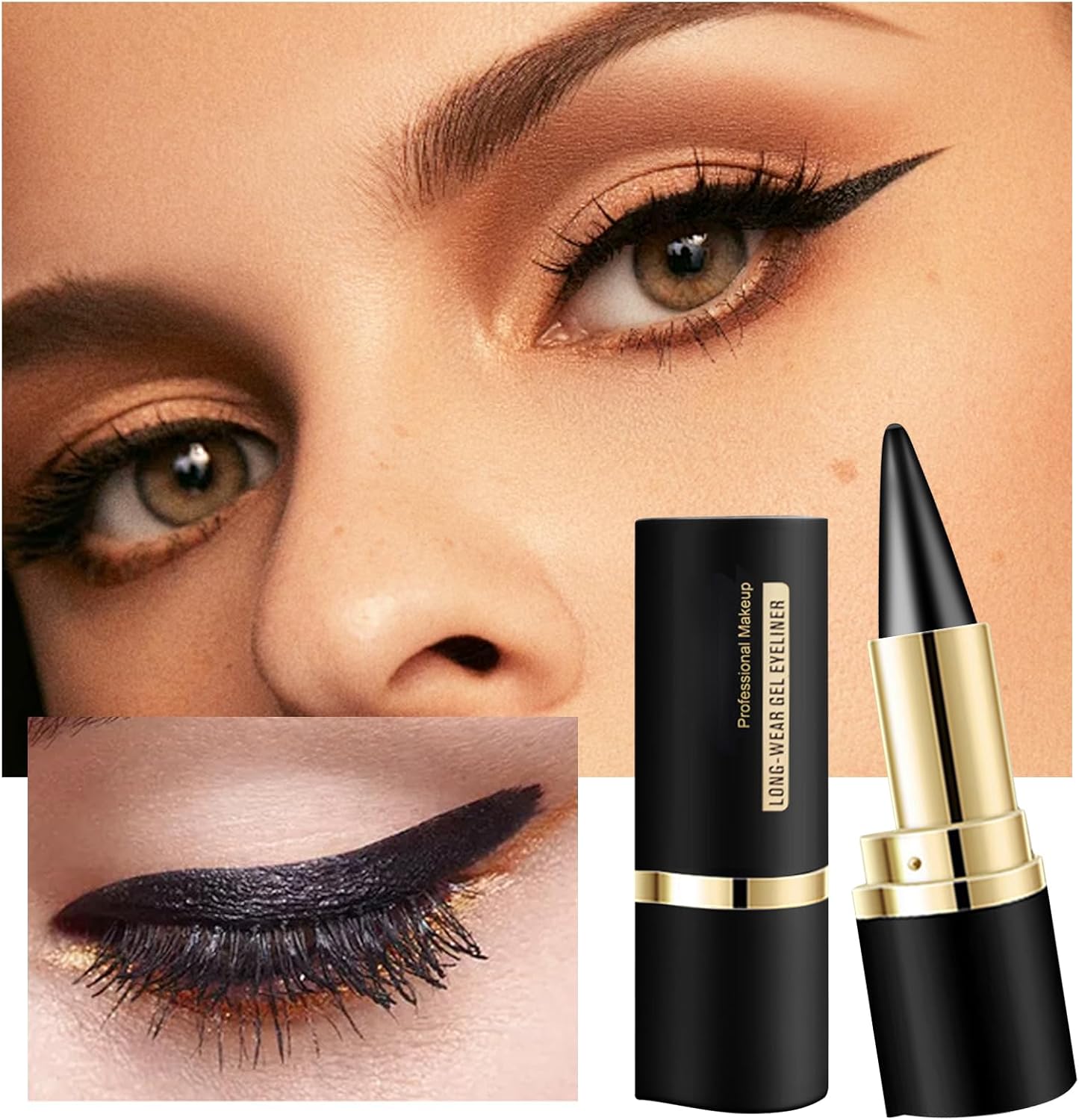 Eyeliner Crémeux Noir Waterproof pour Trait Précis et Longue Tenue