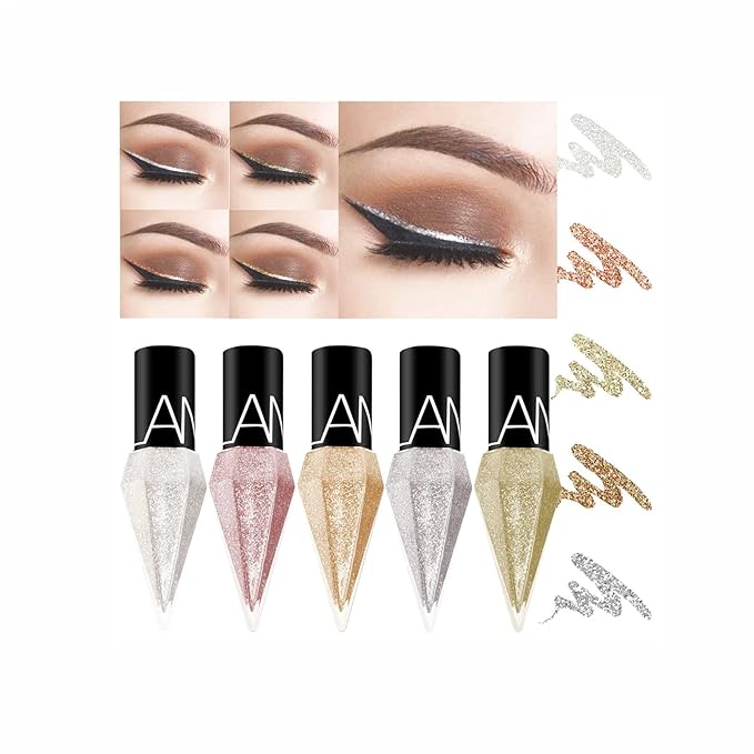 Eyeliner Liquide Waterproof à Effet Perlé pour un Trait Précis