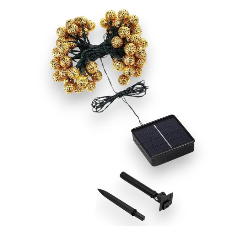 Guirlande Lumineuse Marocaine 12 m – 100 Boules LED Blanc Chaud