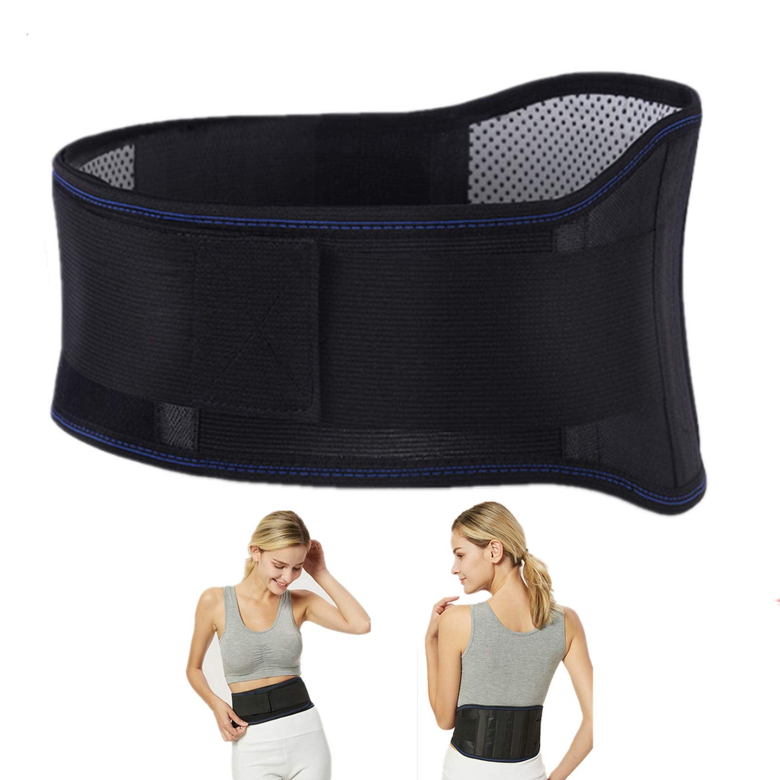Ceinture de soutien lombaire réglable avec coussin chauffant intégré