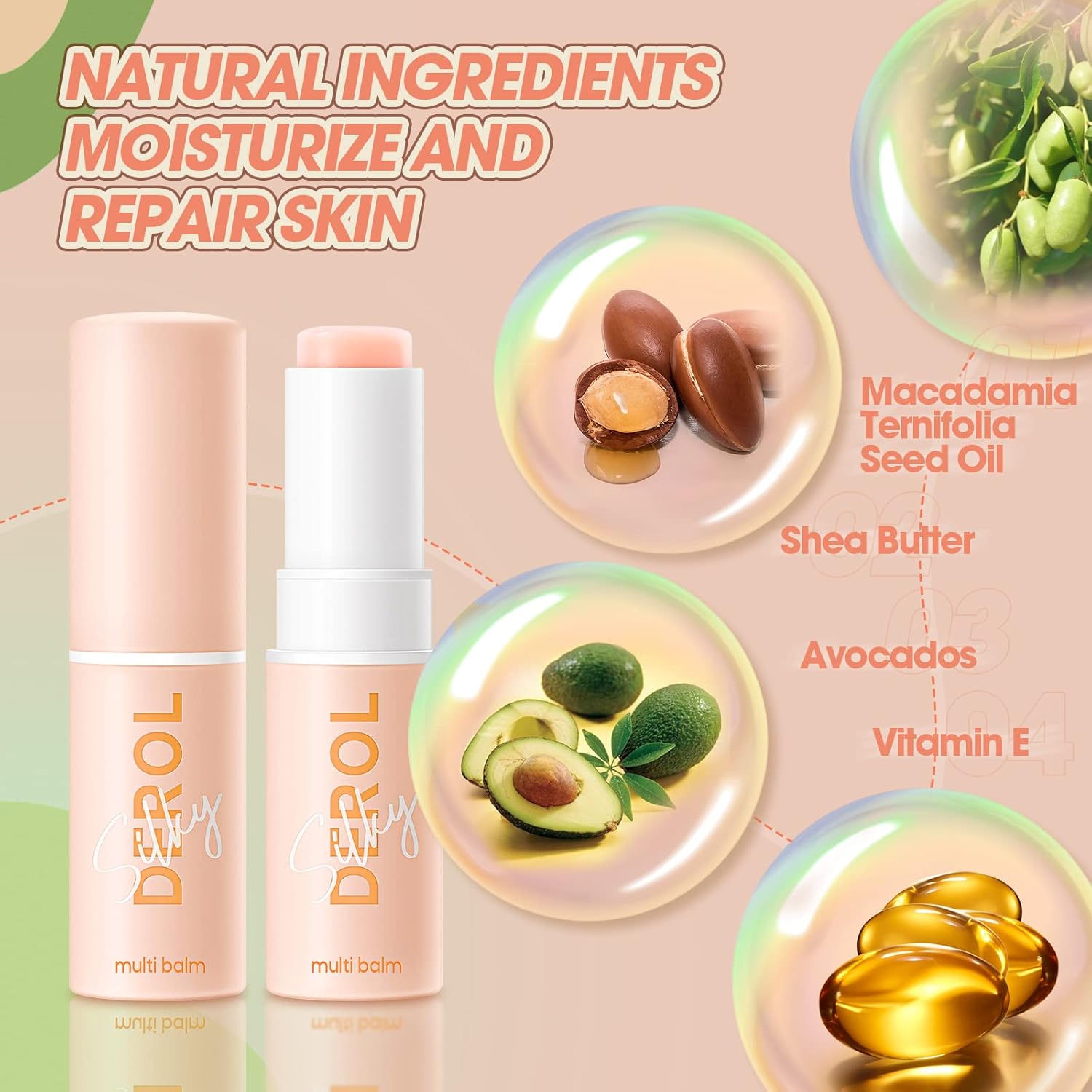 Baume Visage Nourrissant aux Huiles Naturelles pour Peaux Sèches et Ridules
