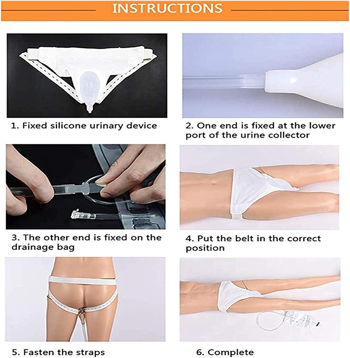 Poche Urinaire Réutilisable Étanche avec Récepteur en Silicone