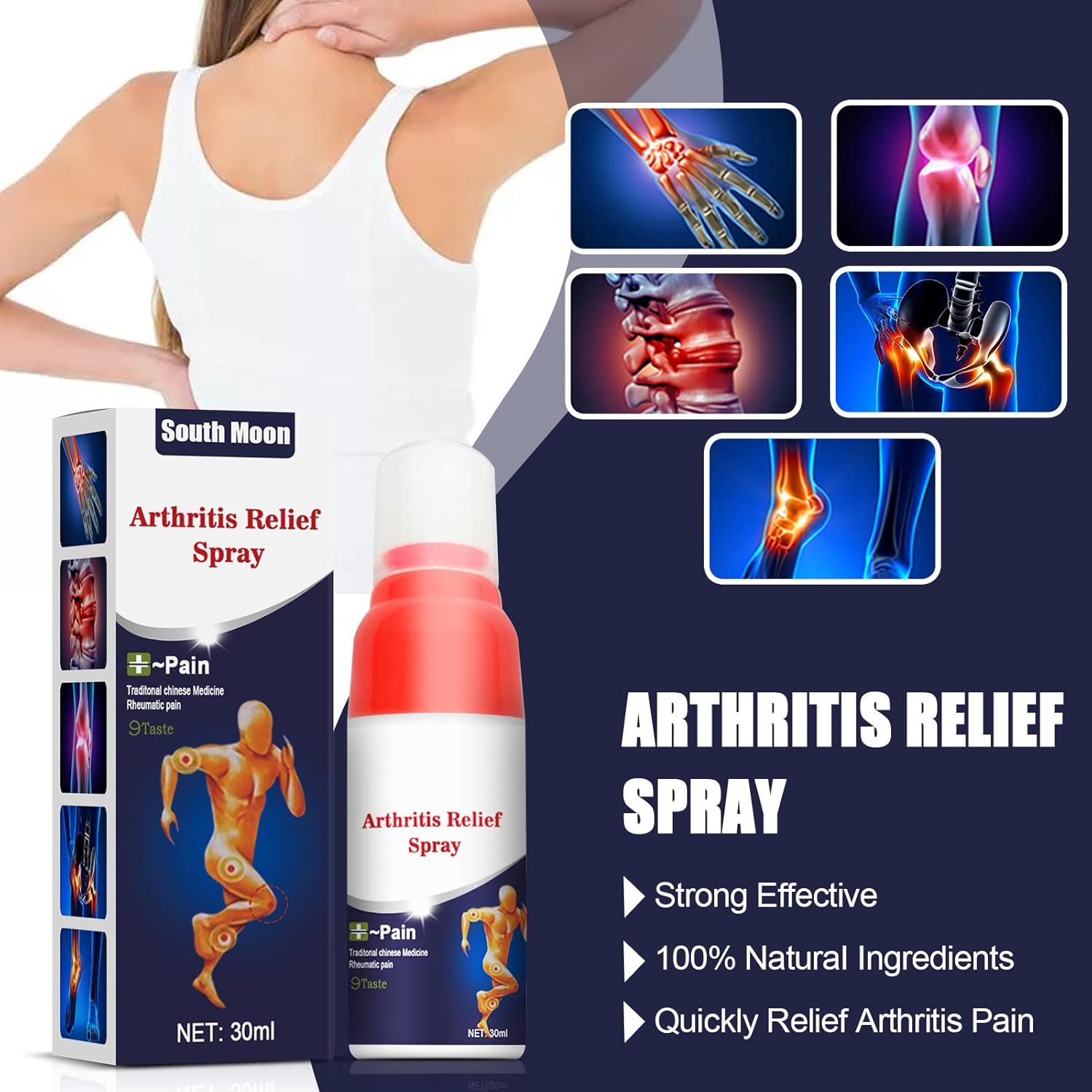 SouthMoon™ – Spray South Moon contre l’arthrite apaisant [1 + 1 Gratuit]