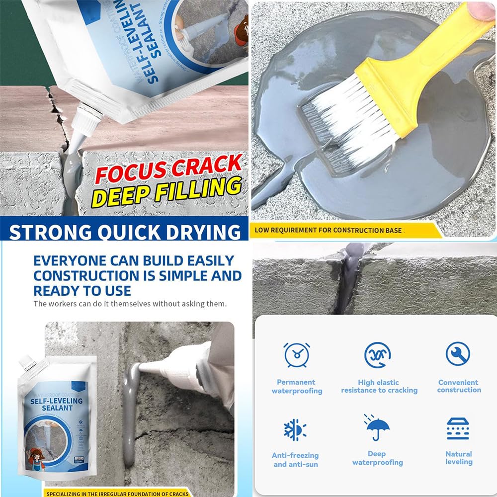 Mastic d'étanchéité élastique pour fissures béton, ciment et maçonnerie