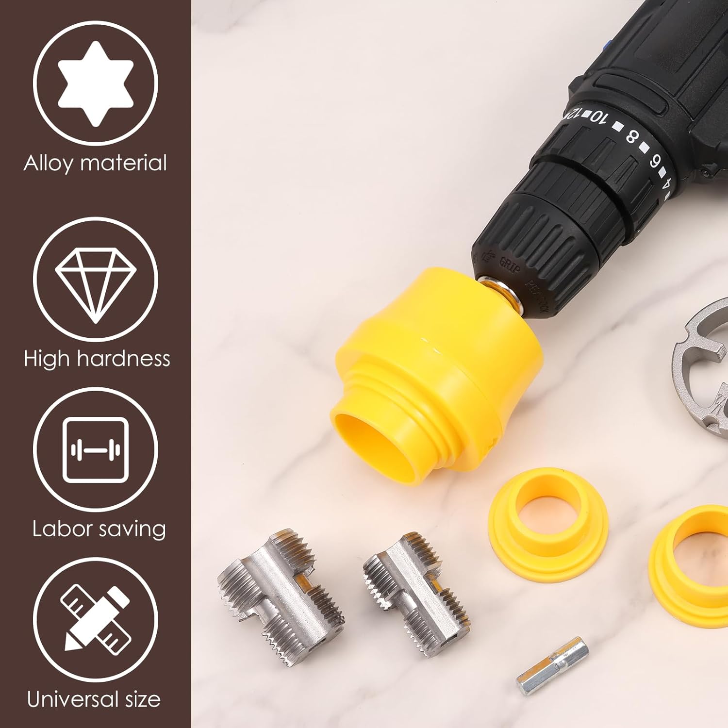 Kit Coupe-Filet PVC 3 Tailles pour Tuyaux – Filetage Précis