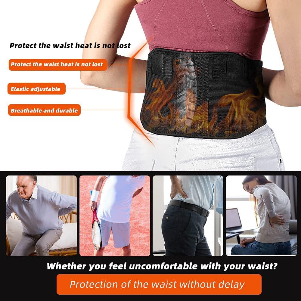 Ceinture de soutien lombaire réglable avec coussin chauffant intégré