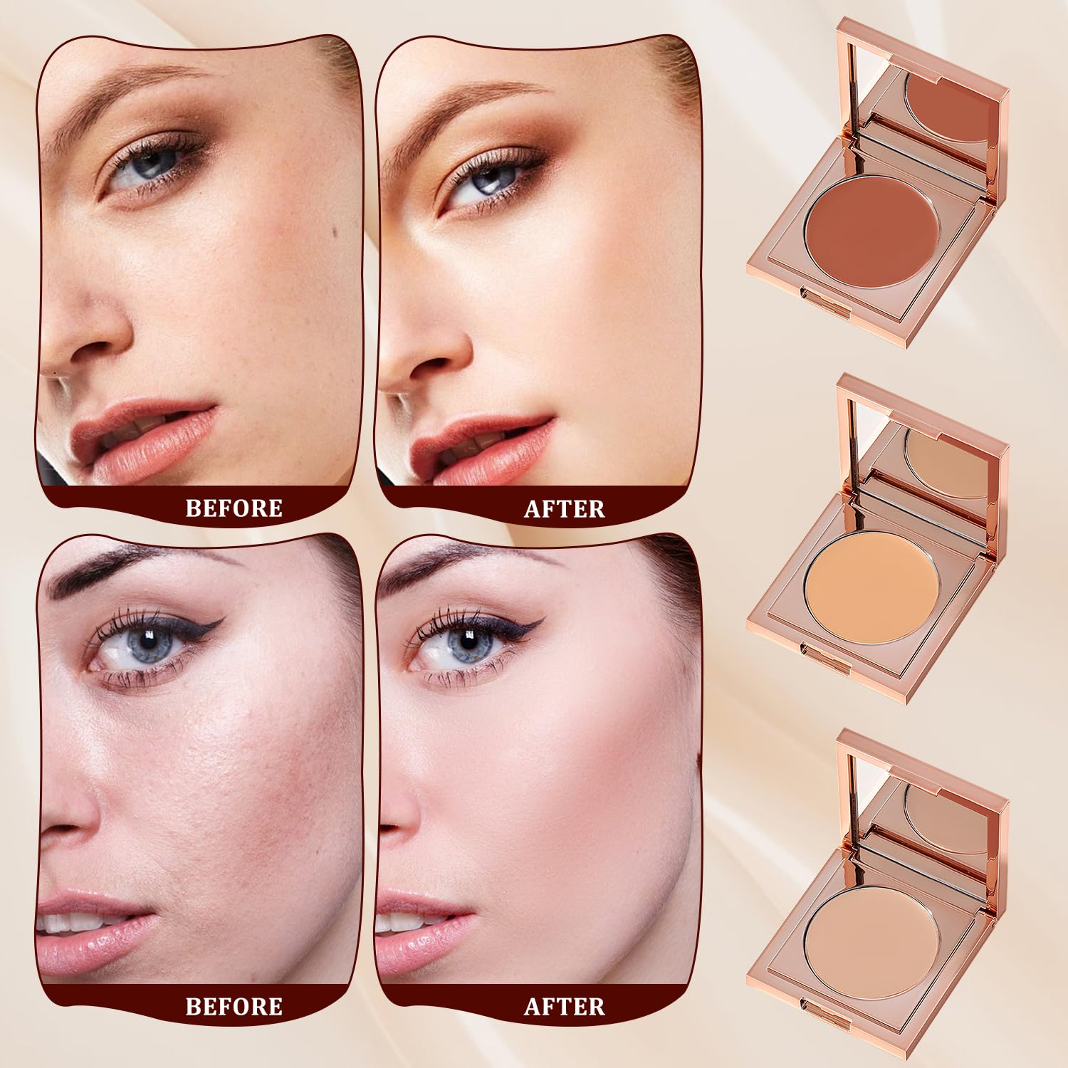 Correcteur Anti-Cernes Couvrant Longue Tenue pour Contour des Yeux