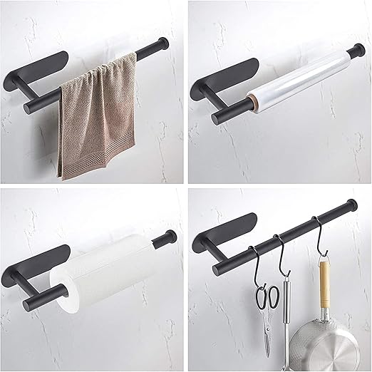 Support mural pour essuie-tout en acier inoxydable – sans perçage
