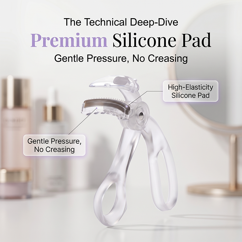 Recourbe-cils professionnel grand angle avec coussinets en silicone