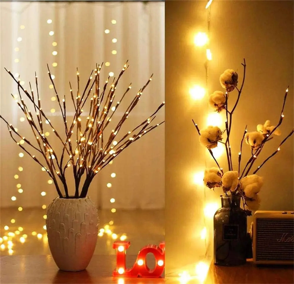 Branches LED Décoratives Flexibles pour Ambiance Cosy – Lot de 20