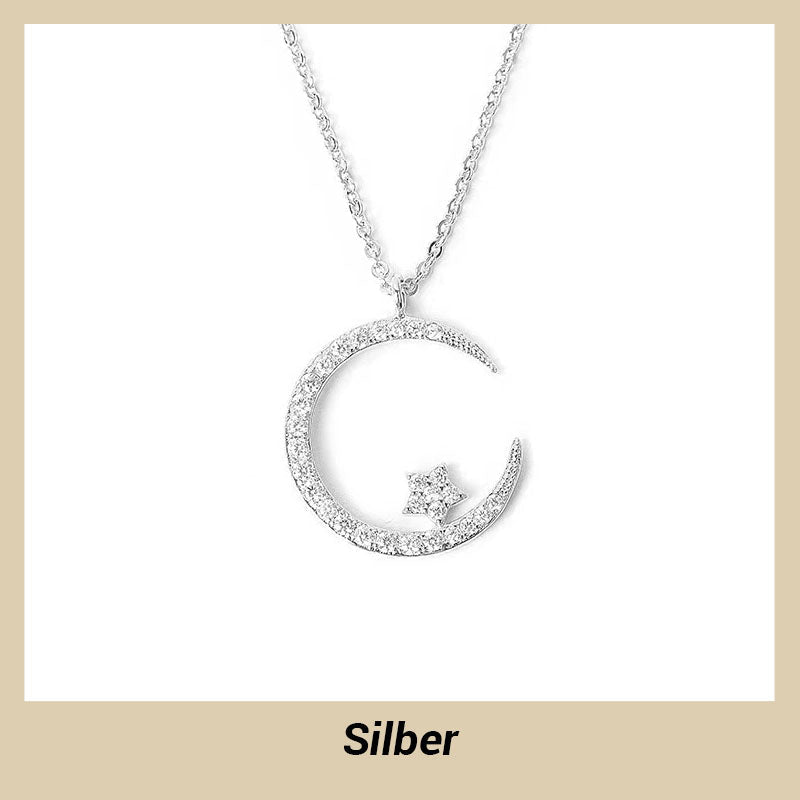 Bijou Scintillant Motif Lune et Étoiles – Accessoire Élégant