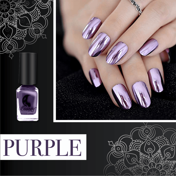 Vernis Chromé Effet Miroir à Séchage Rapide pour Ongles Brillants