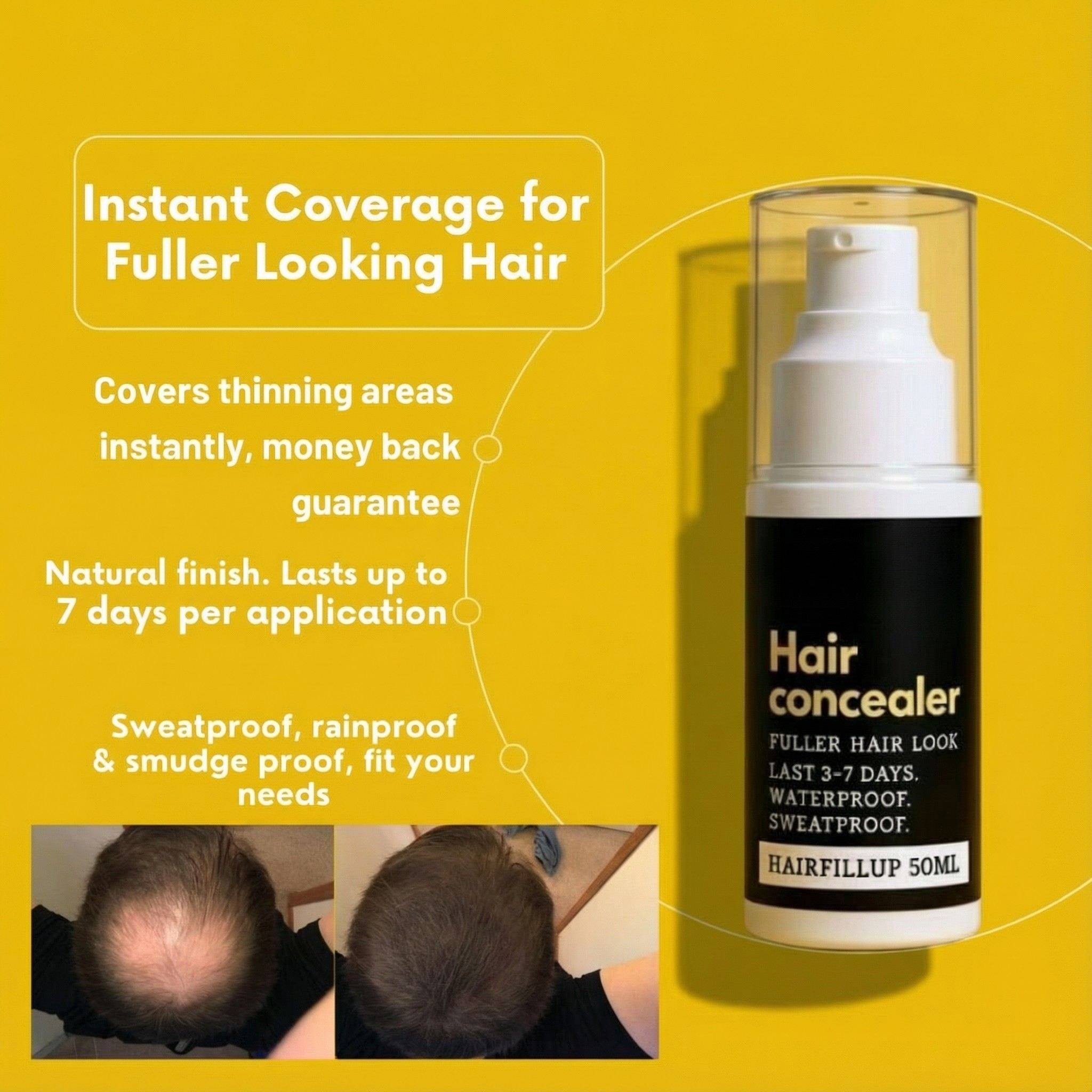 Poudre densifiante cheveux – Volume instantané longue durée waterproof