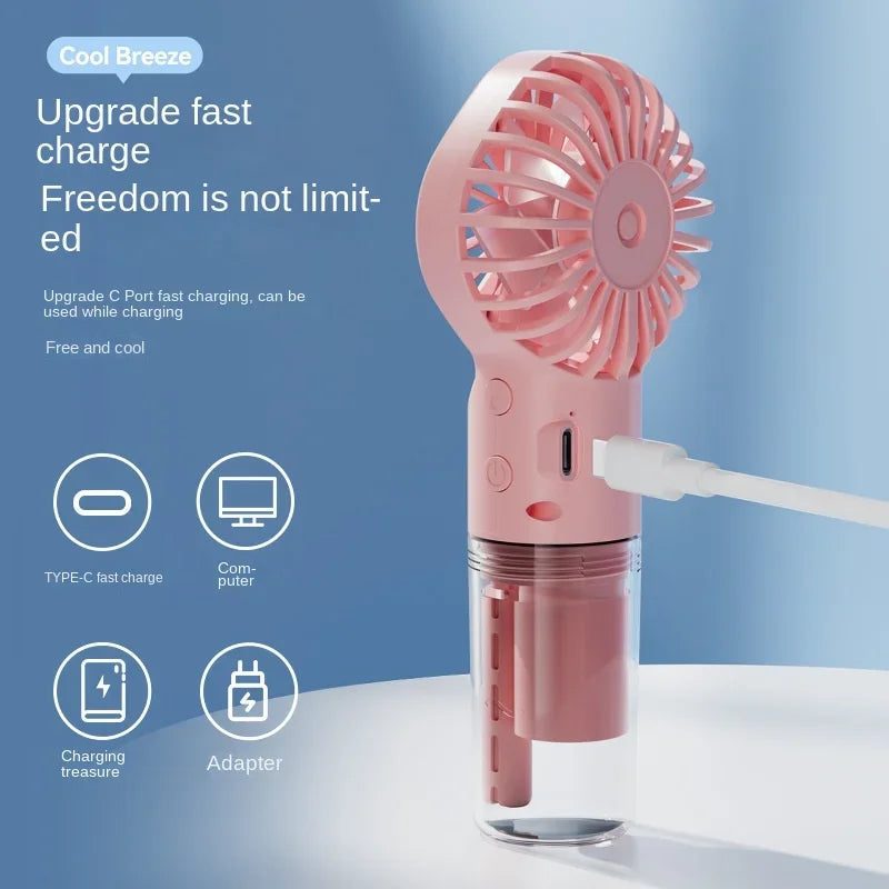 Mini Ventilateur Portable Brumisateur USB Rechargeable
