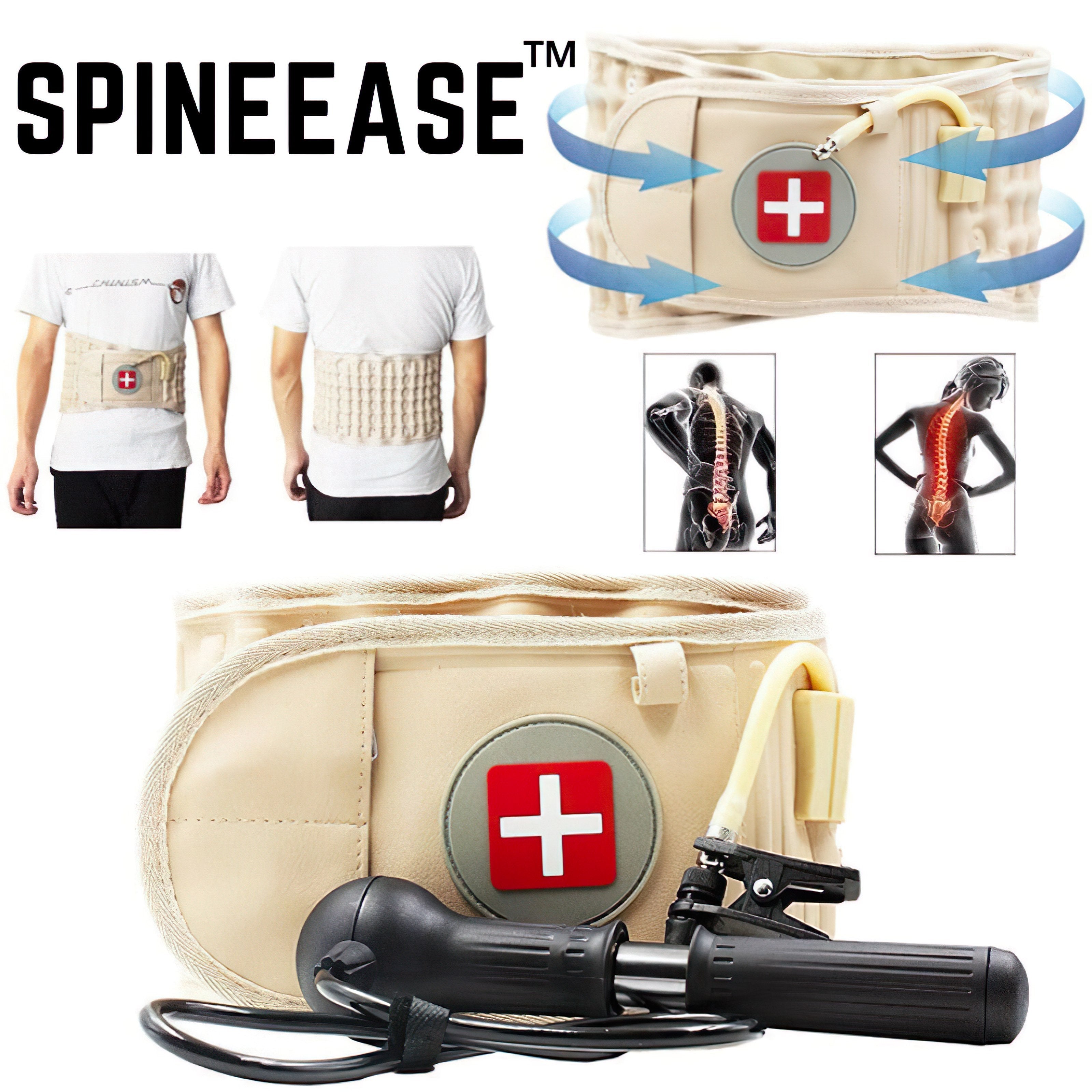 SpineEase™ – Ceinture de soutien dorsal à décompression pour un soulagement ciblé et un confort amélioré [50% de réduction]