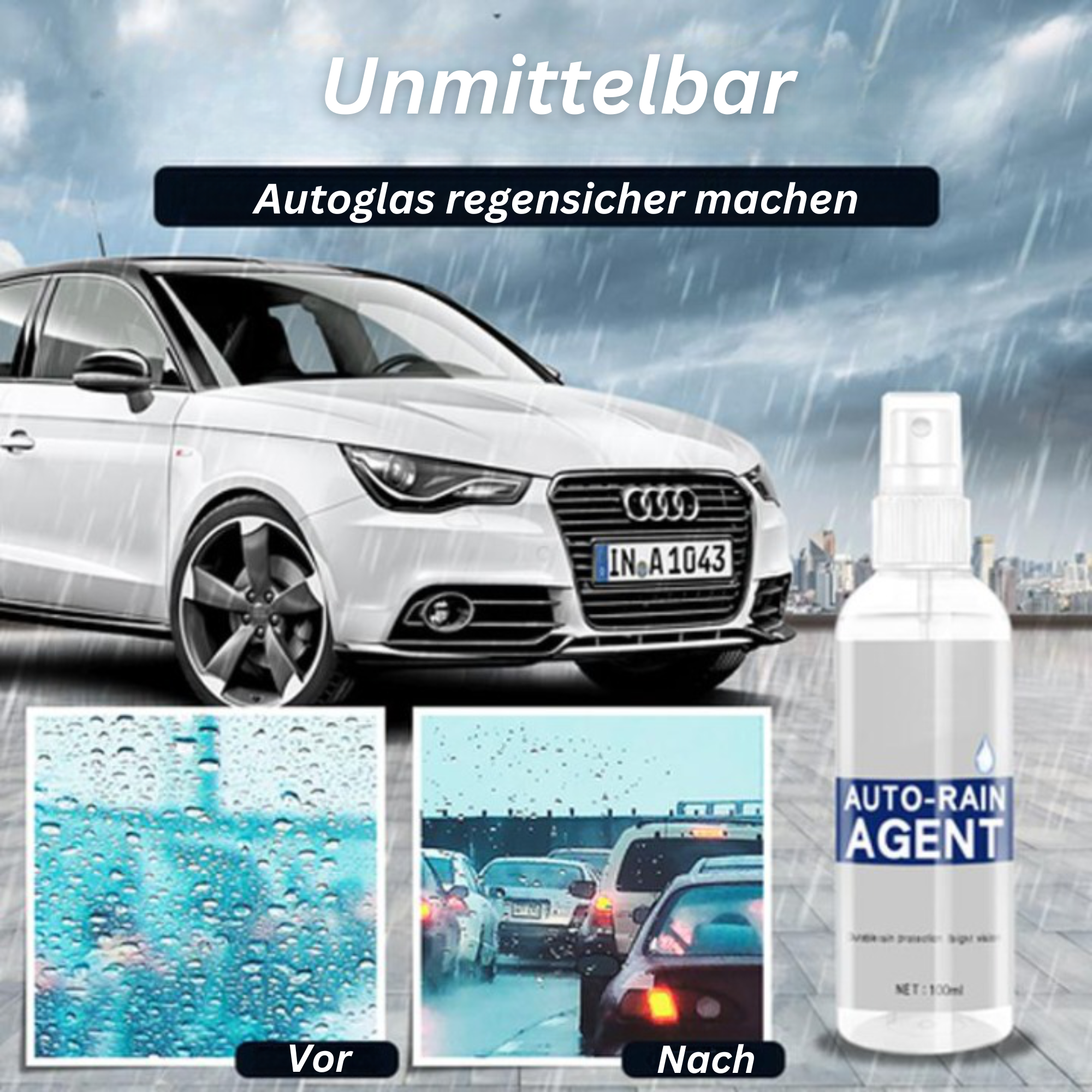 Spray Anti-Buée et Déperlant pour Vitres de Voiture – Revêtement Nano