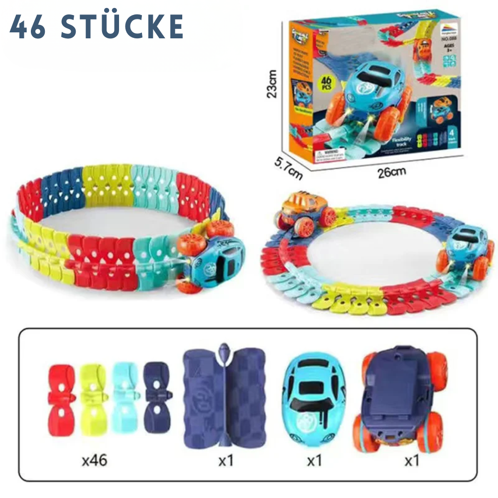 Piste de Course Flexible pour Enfants avec Voiture Autonome
