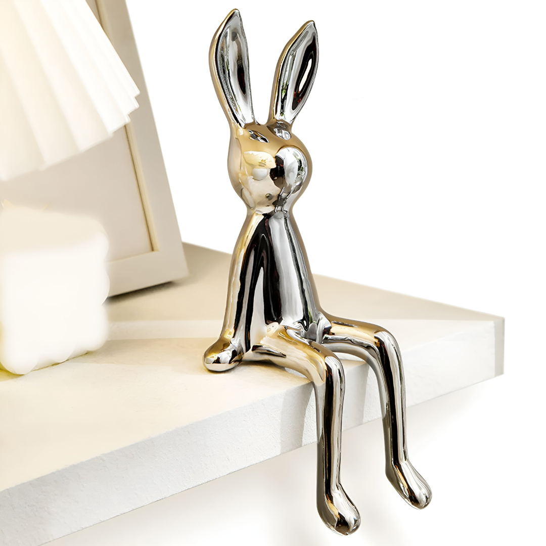 Figurine Lapin en Céramique – Décoration Intérieure Élégante et Moderne