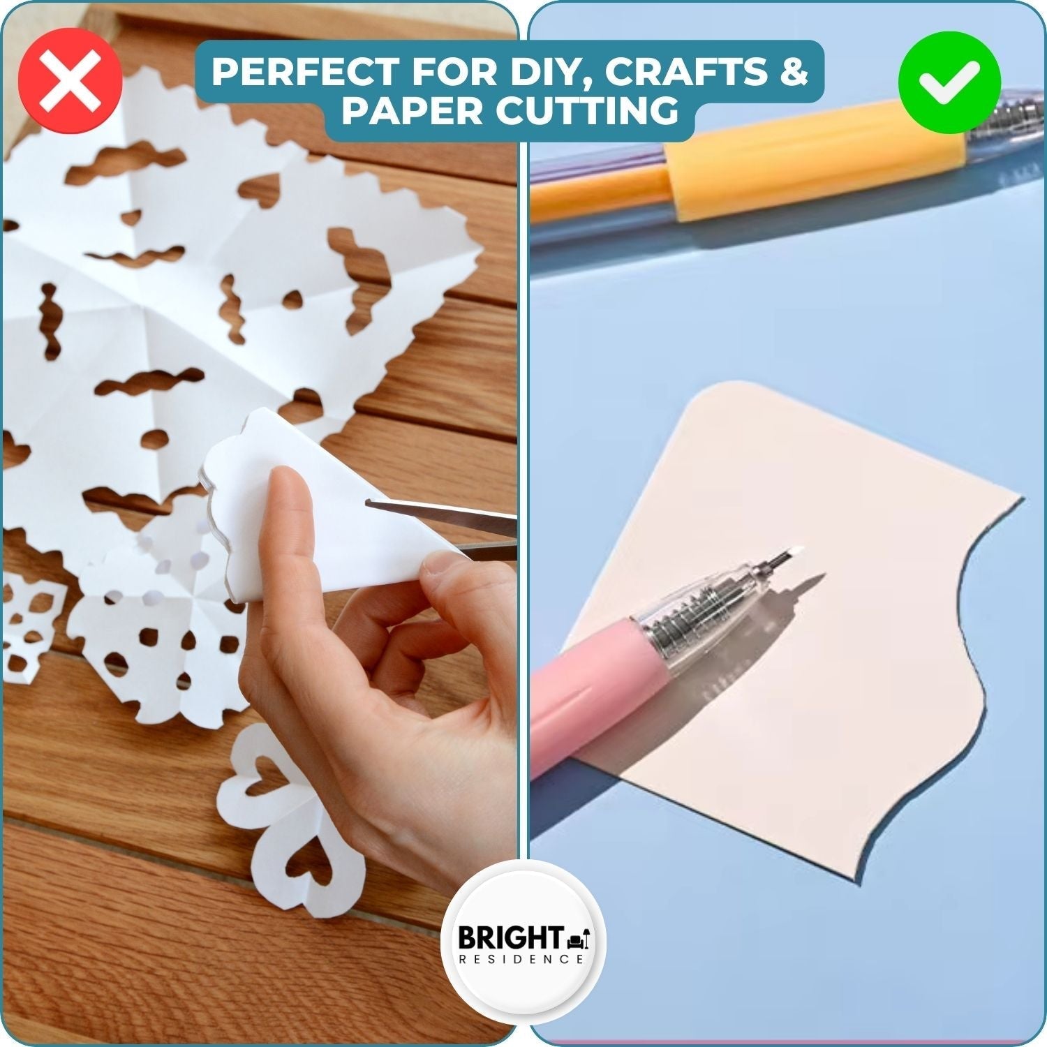 Stylo de Découpe de Précision à Lame Rotative 360° pour Scrapbooking et DIY