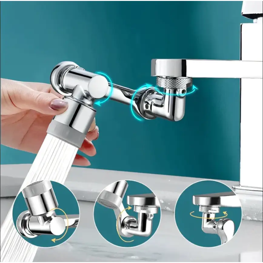 Extension de Robinet Rotative 1080° avec Filtre Anti-Éclaboussures