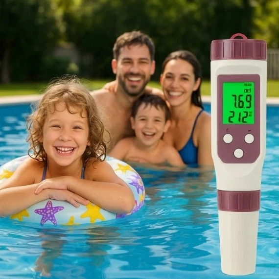 Testeur Qualité Eau Numérique 7-en-1 pH TDS Bluetooth