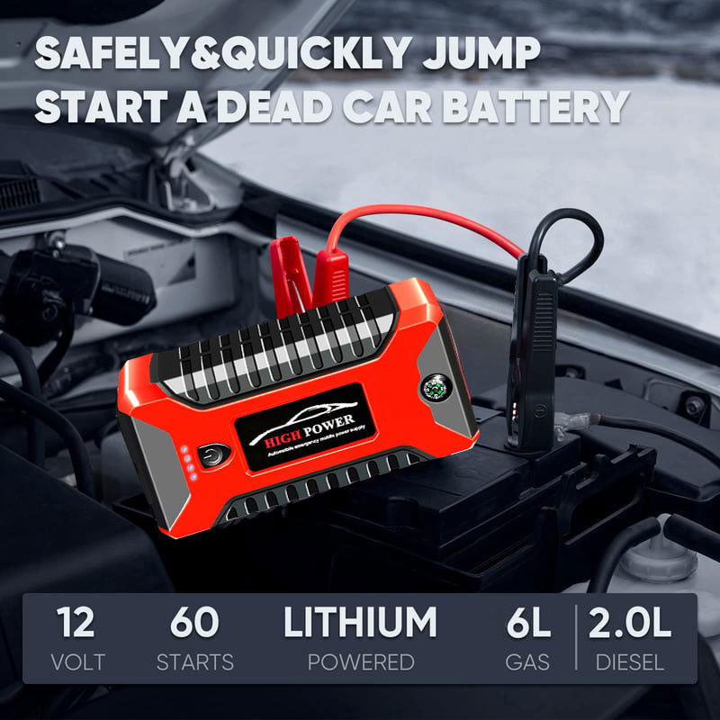 Booster de Démarrage Portable 300A – Batterie 6000 mAh pour Voiture 12V